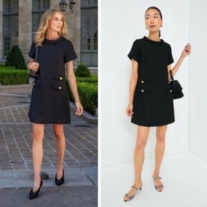 Tuckernuck Black Tweed Jackie Mini Dress Size Large